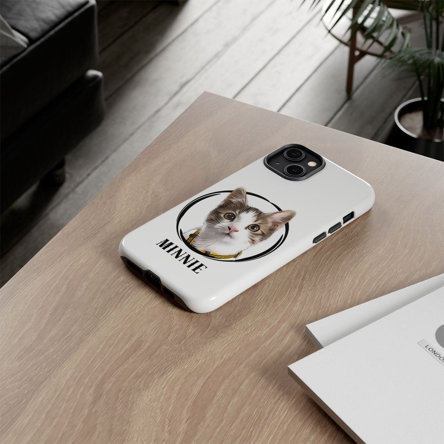 Custom Pet Portrait In Circle Phone Case - furevermama