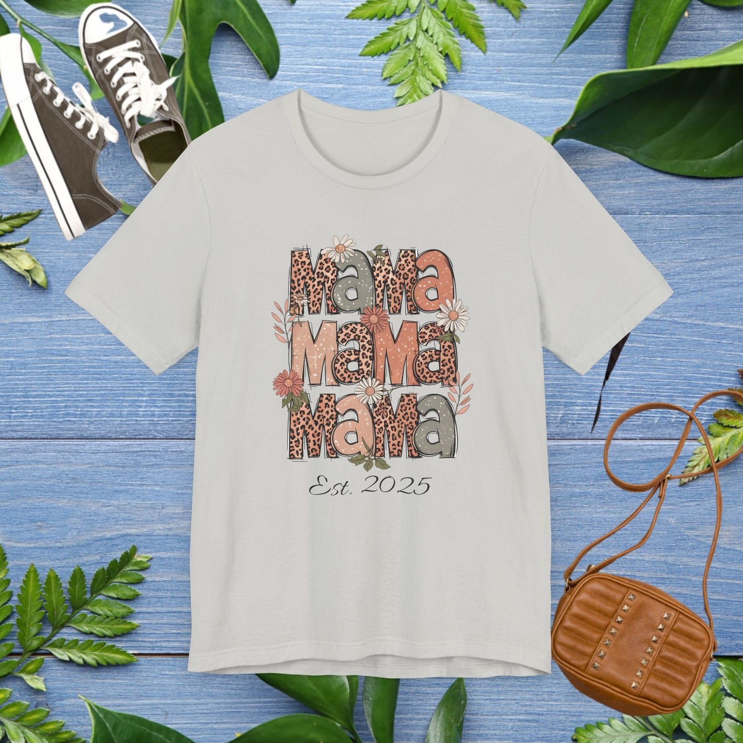 MaMa T-Shirt - Animal Skin Pattern - Grey