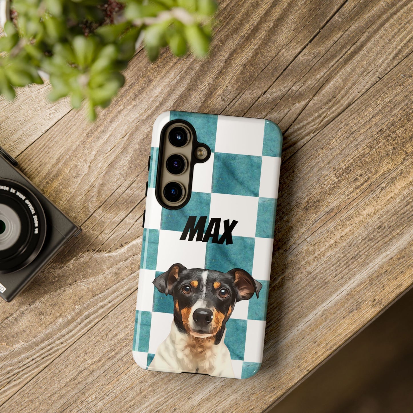 Custom Pet Portrait Phone Case, Checker Edition - furevermama