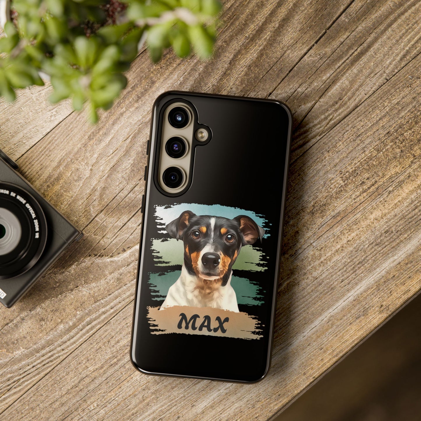 Custom Pet Portrait Phone Case, Green Brush Edition - furevermama