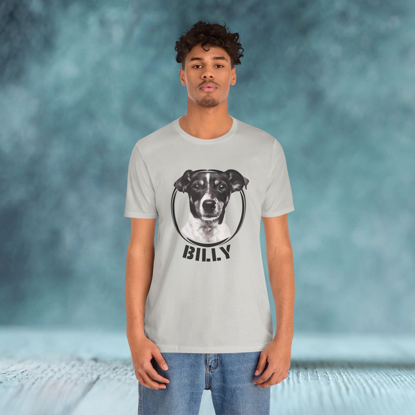 Custom Pet Portrait T-Shirt, Black and White - furevermama