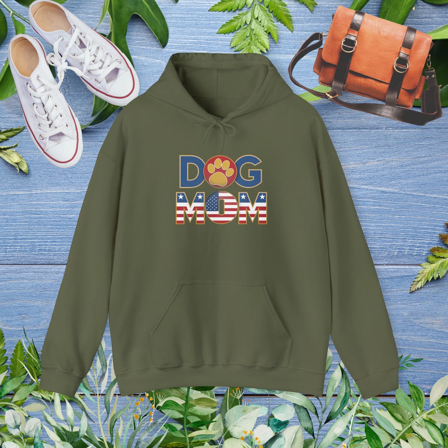 USA Patriotic Dog Mom Hoodie - furevermama