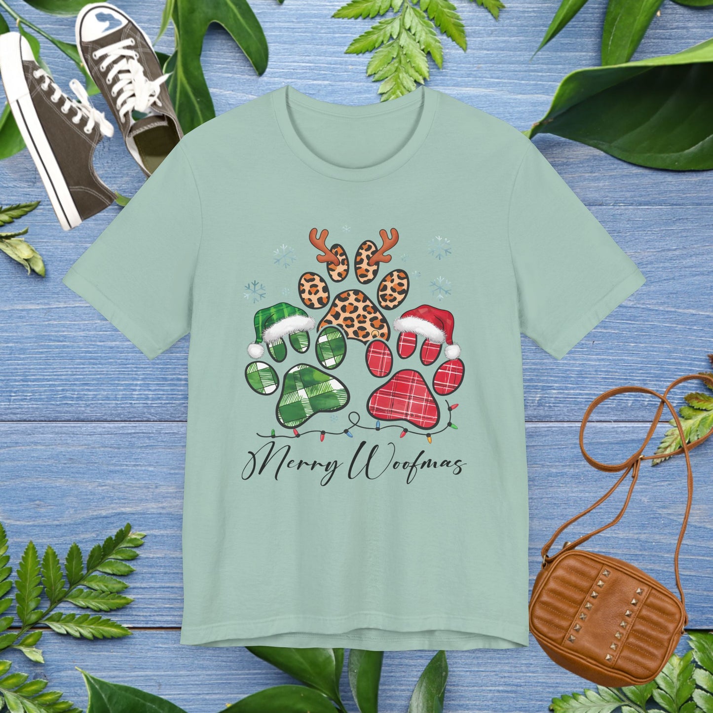 Merry Woofmas, Paw Jersey T-Shirt - furevermama