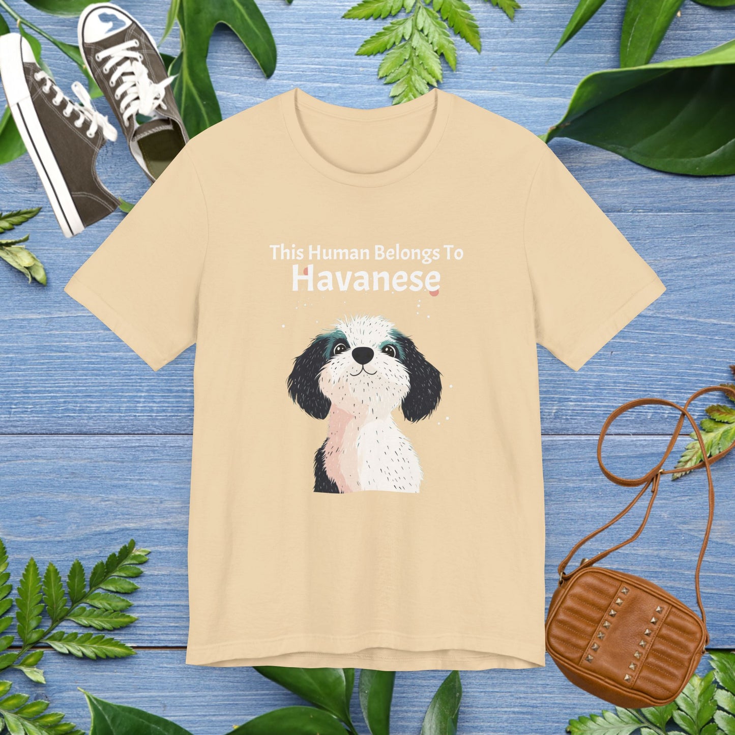 This Human Belongs To Havanese Unisex T-Shirt - furevermama