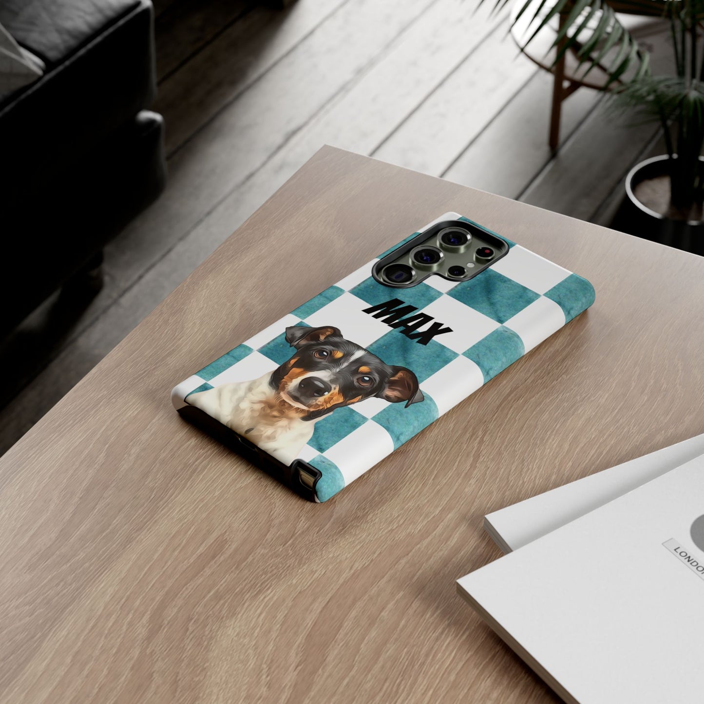 Custom Pet Portrait Phone Case, Checker Edition - furevermama