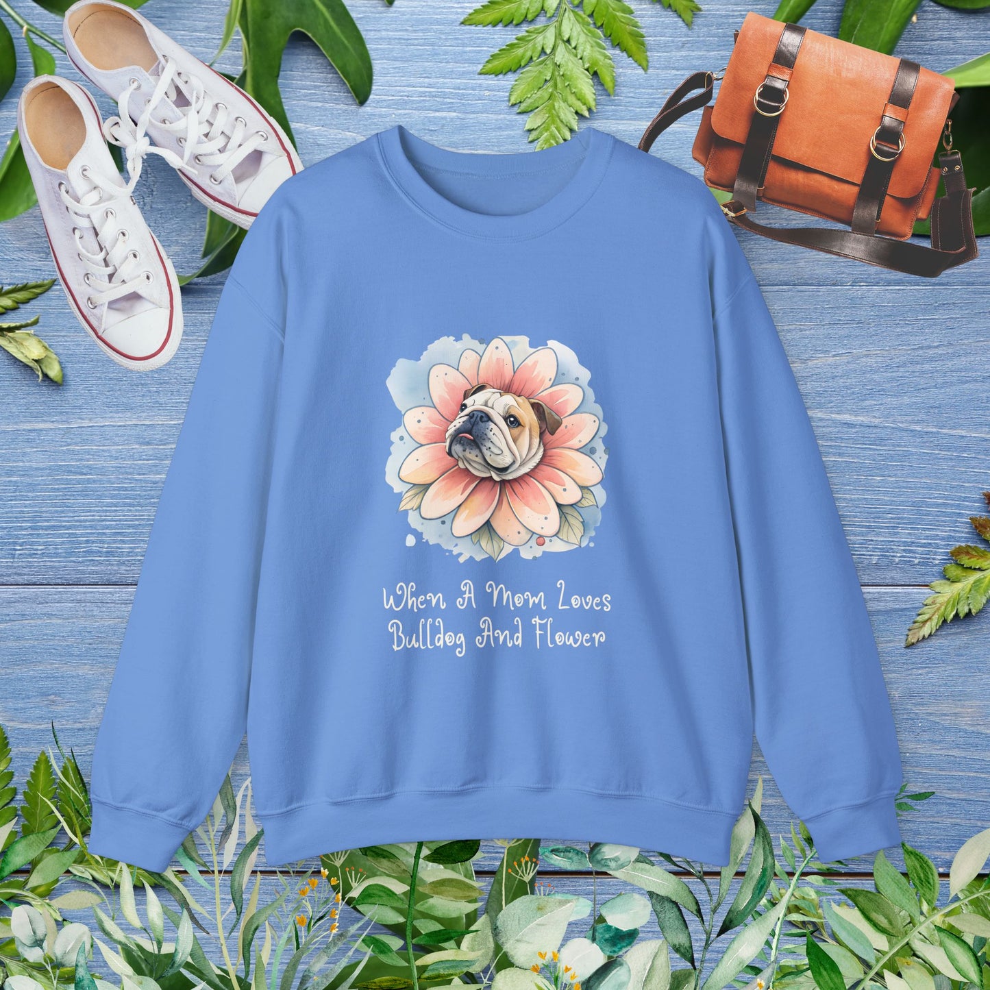 Bulldog Flower Unisex Sweatshirt - furevermama
