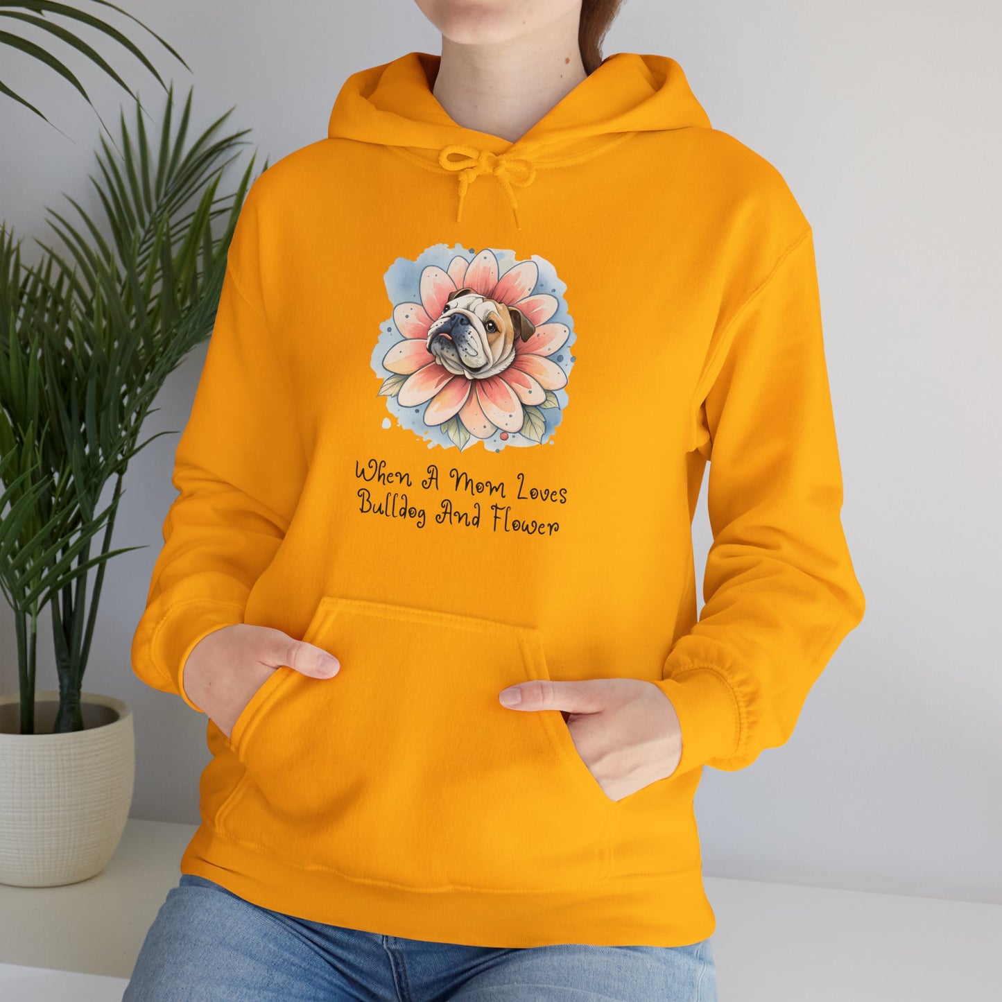 Bulldog Flower Hoodie - furevermama