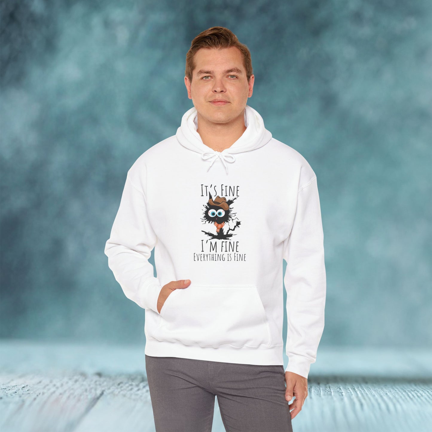 Everything Is Fine Meowdy Hoodie - furevermama