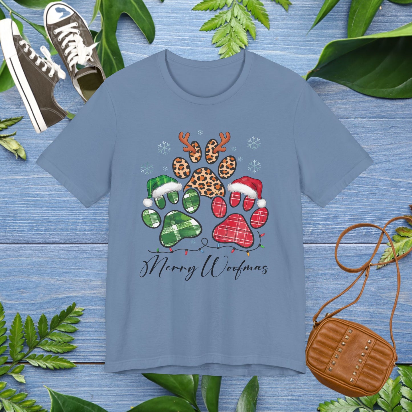 Merry Woofmas, Paw Jersey T-Shirt - furevermama