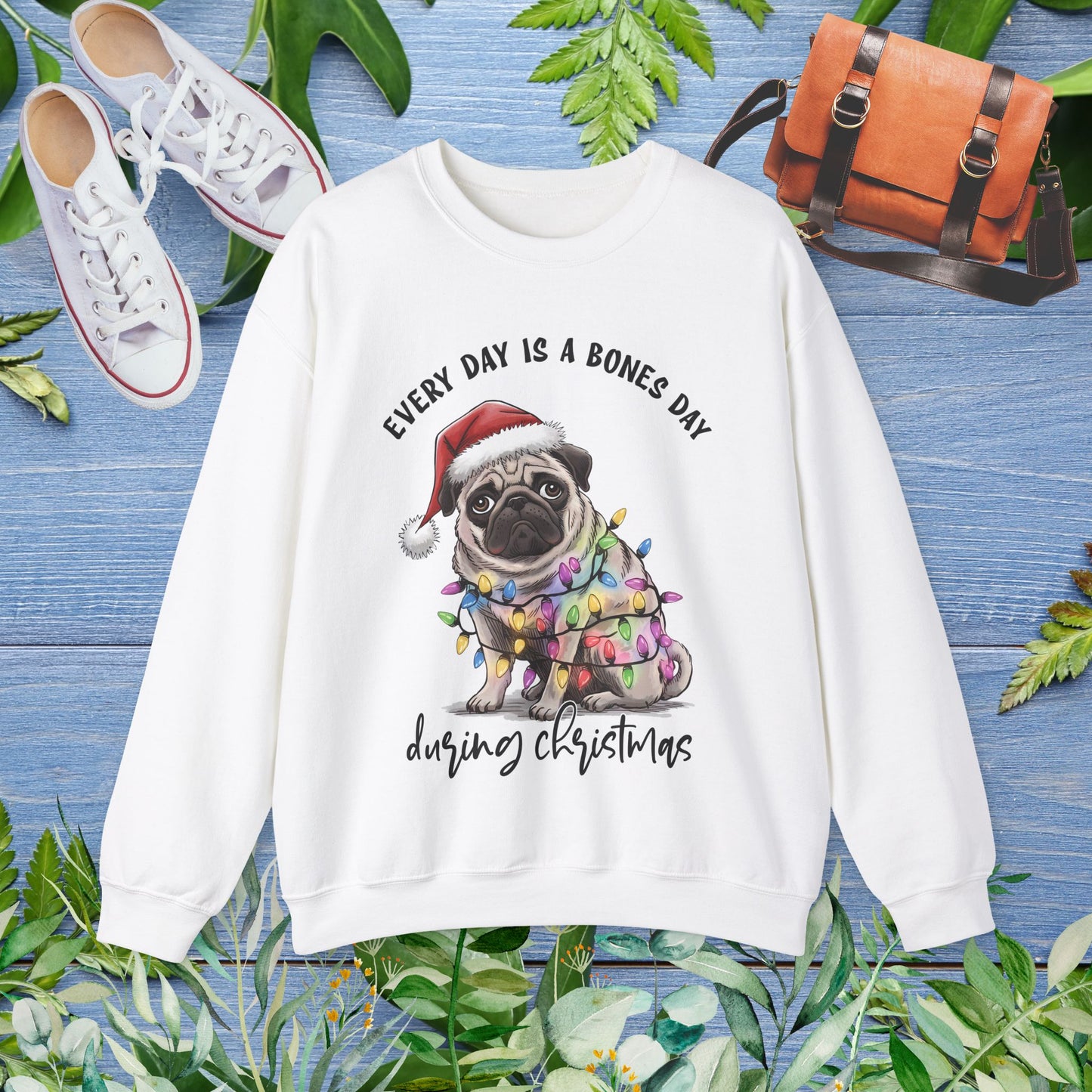 Everyday Is Bones Day During Christmas, Bulldog Unisex Sweatshirt - furevermama