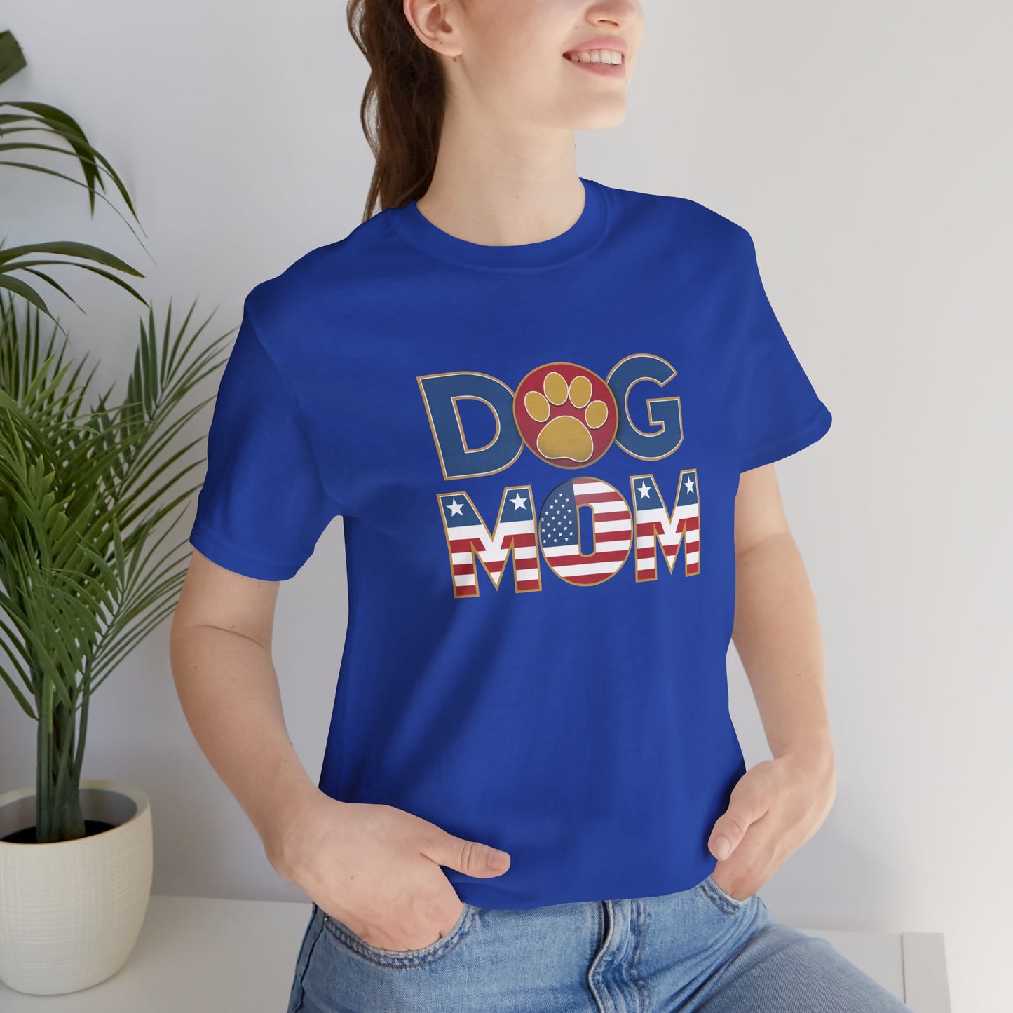 USA Patriotic Dog Mom T-Shirt - furevermama
