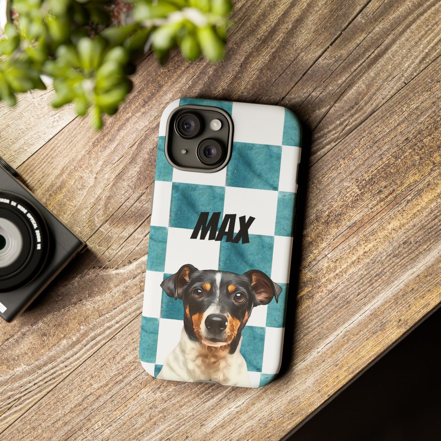 Custom Pet Portrait Phone Case, Checker Edition - furevermama