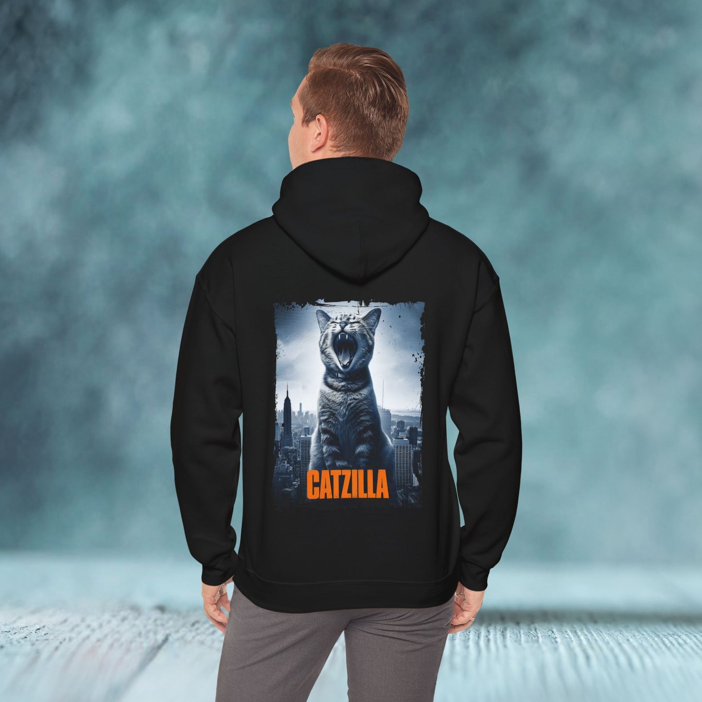 Catzilla Unisex Hoodie (Back Print) - furevermama