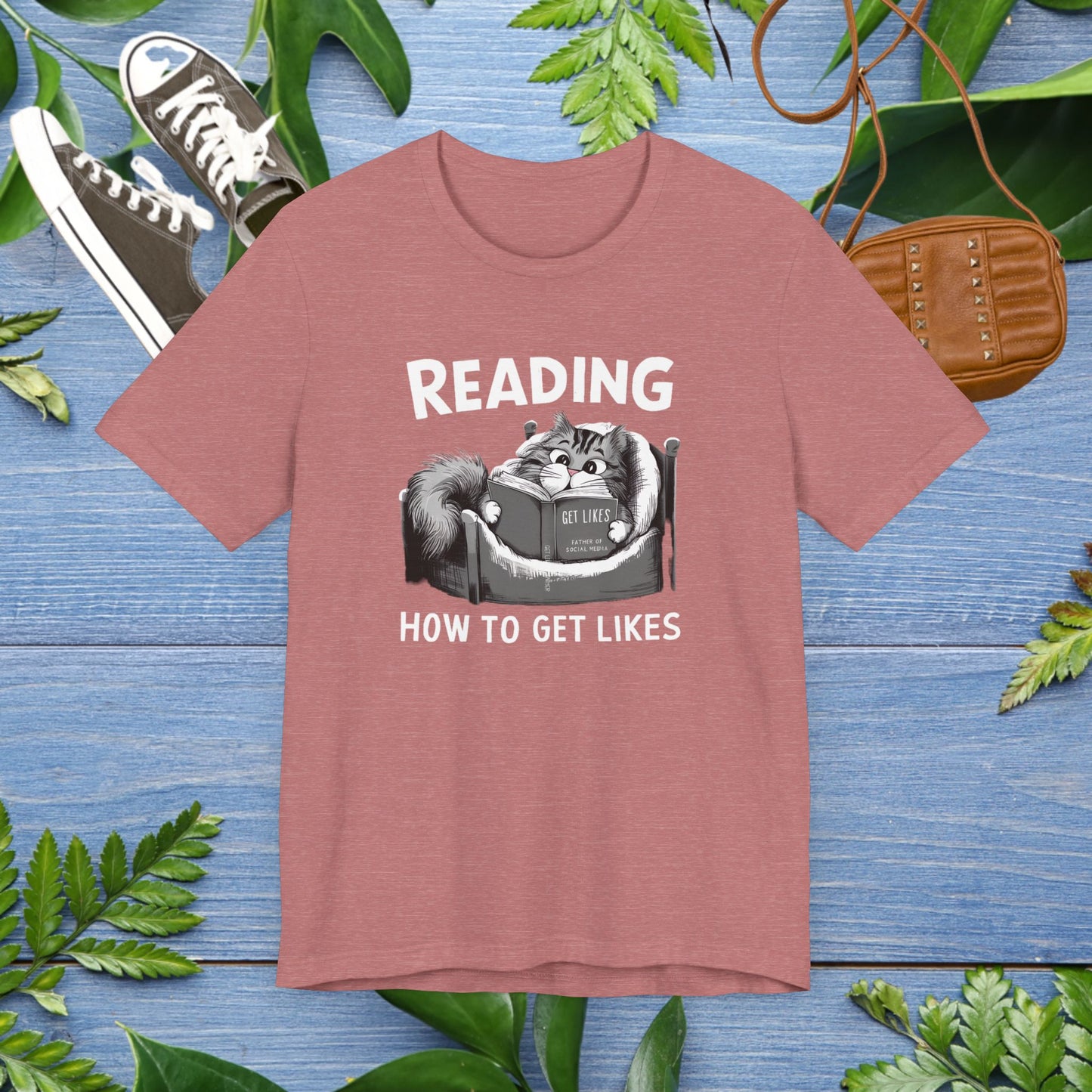 Cat Reading How To Get Likes Unisex Jersey Short Sleeve Tee - furevermama