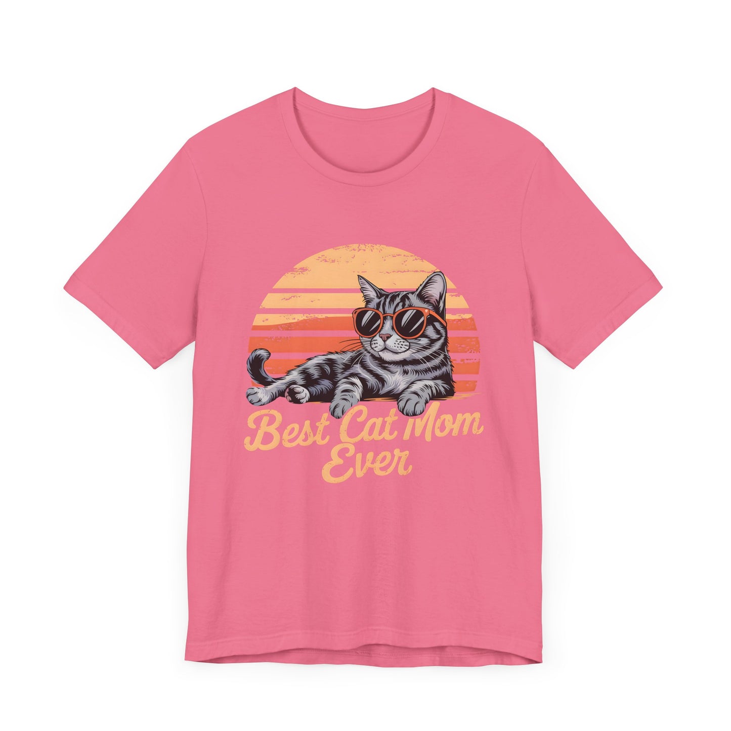 Best Cat Mom Ever Unisex Jersey Tee - Cute Cat Graphic T-Shirt