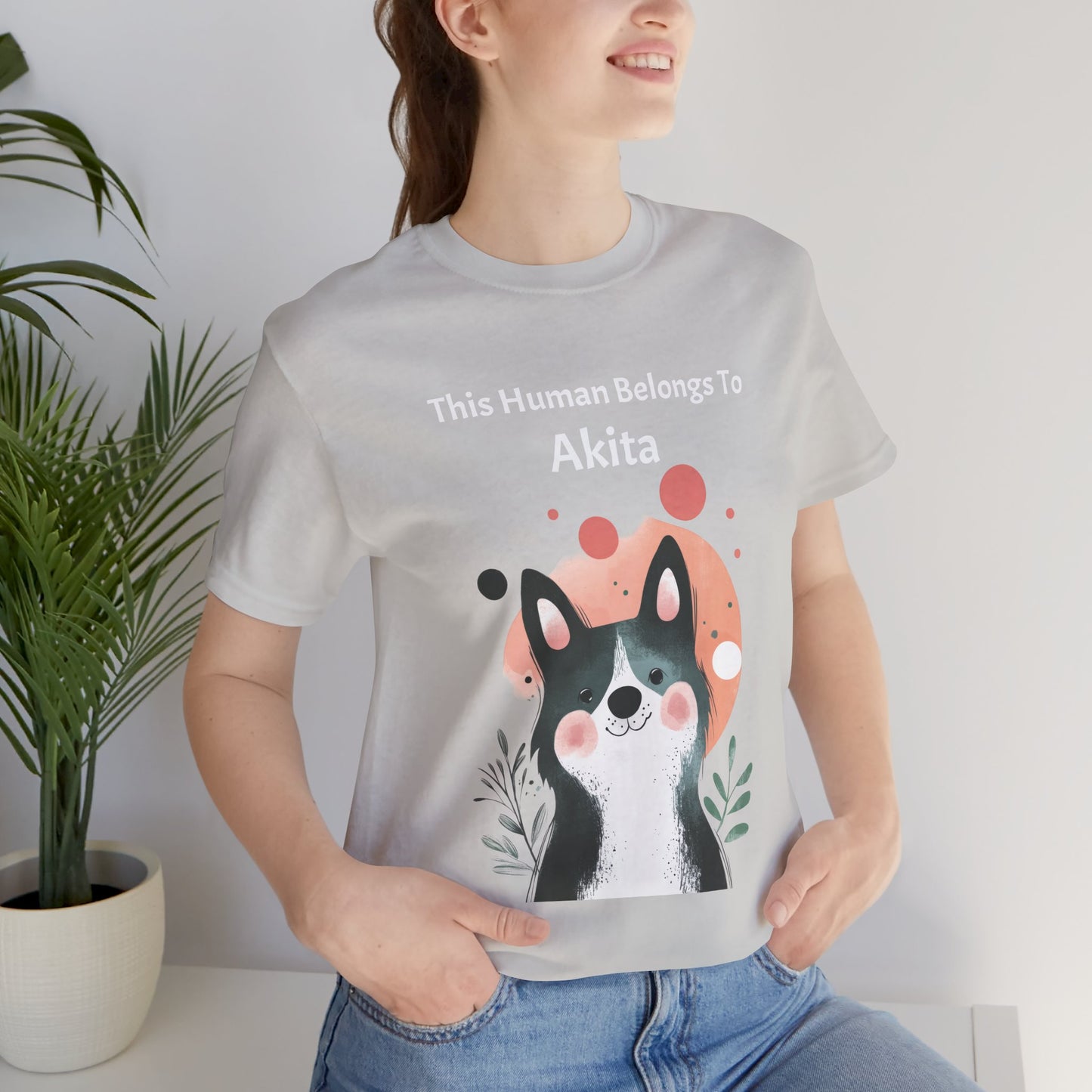 This Human Belongs To Akita T-Shirt - furevermama