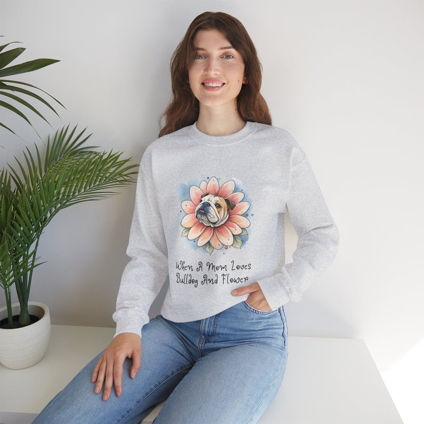 Bulldog Flower Unisex Sweatshirt - furevermama