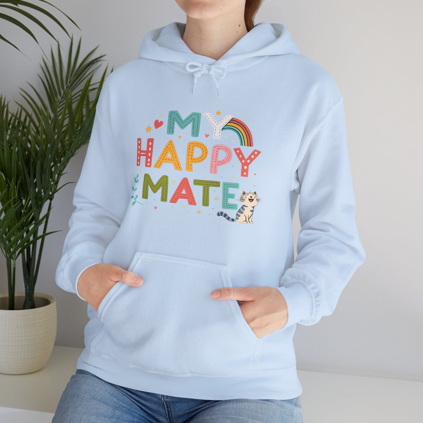 My Happy Mate Cat Graphic Hoodie - furevermama
