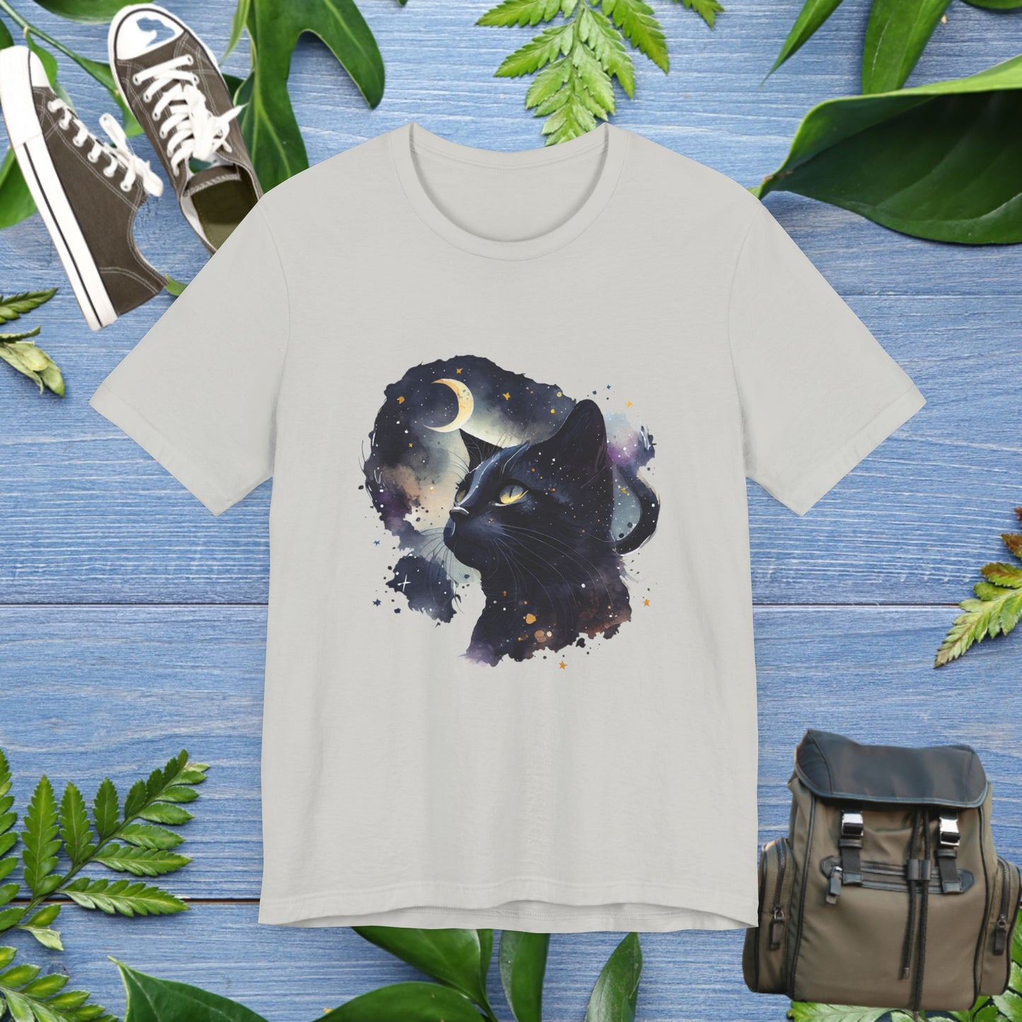 Moon Night Cat Unisex T-Shirt - furevermama