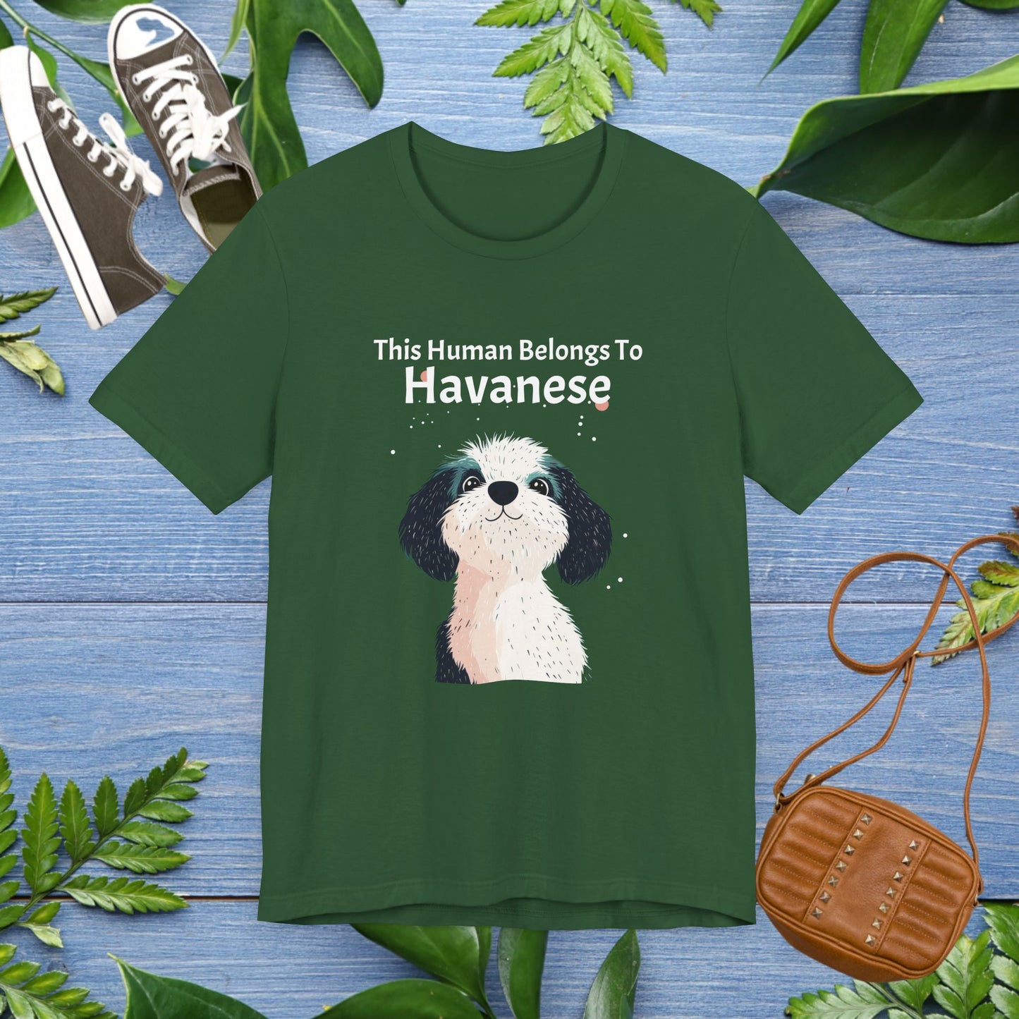 This Human Belongs To Havanese Unisex T-Shirt - furevermama