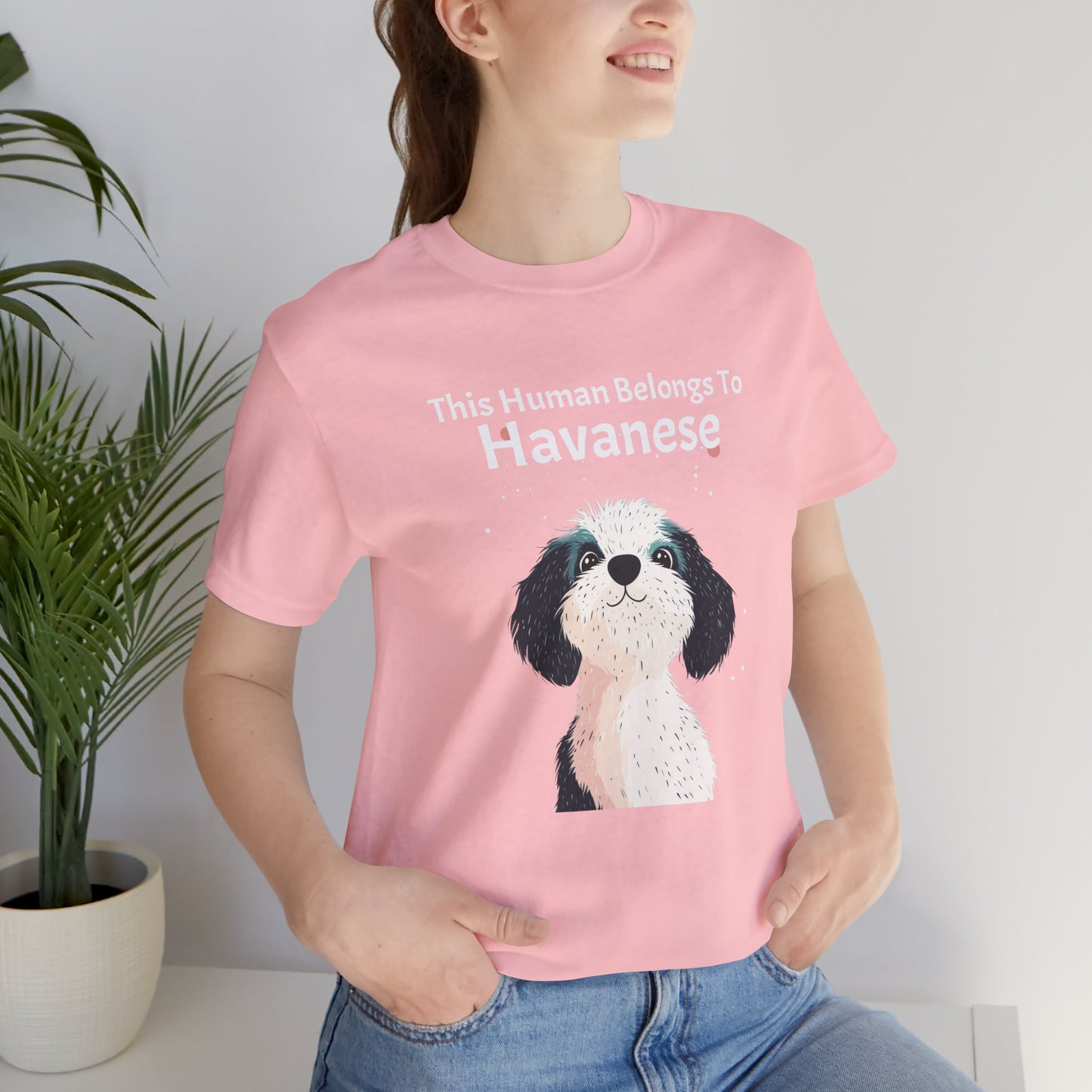 This Human Belongs To Havanese Unisex T-Shirt - furevermama
