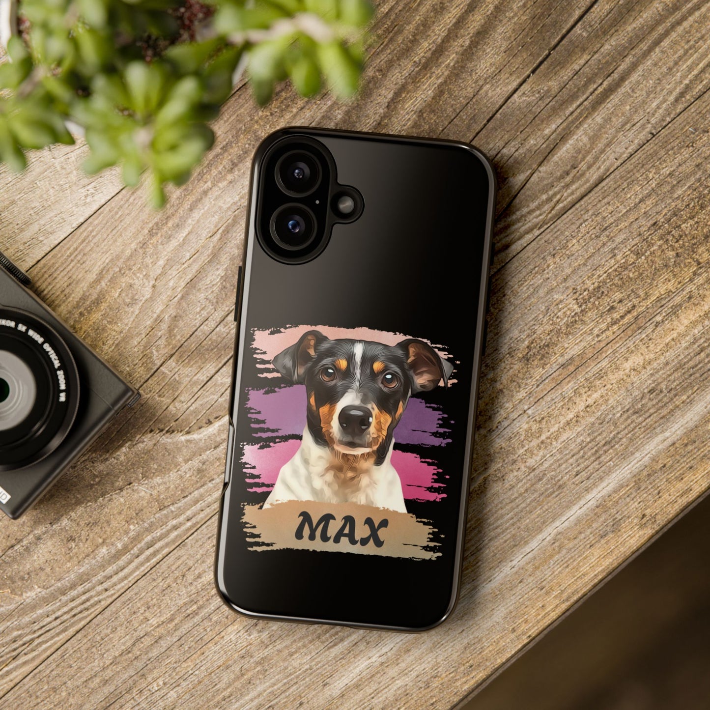 Custom Pet Portrait Phone Case, Pink Brush Edition - furevermama