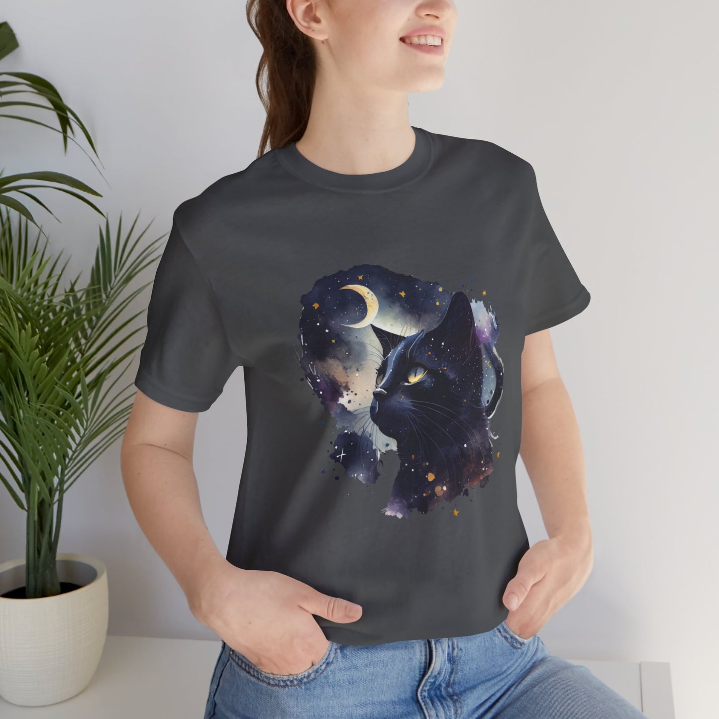 Moon Night Cat Unisex T-Shirt - furevermama