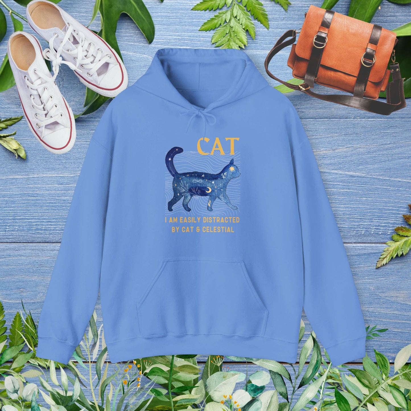 Cat and Celestial Unisex Hoodie - furevermama