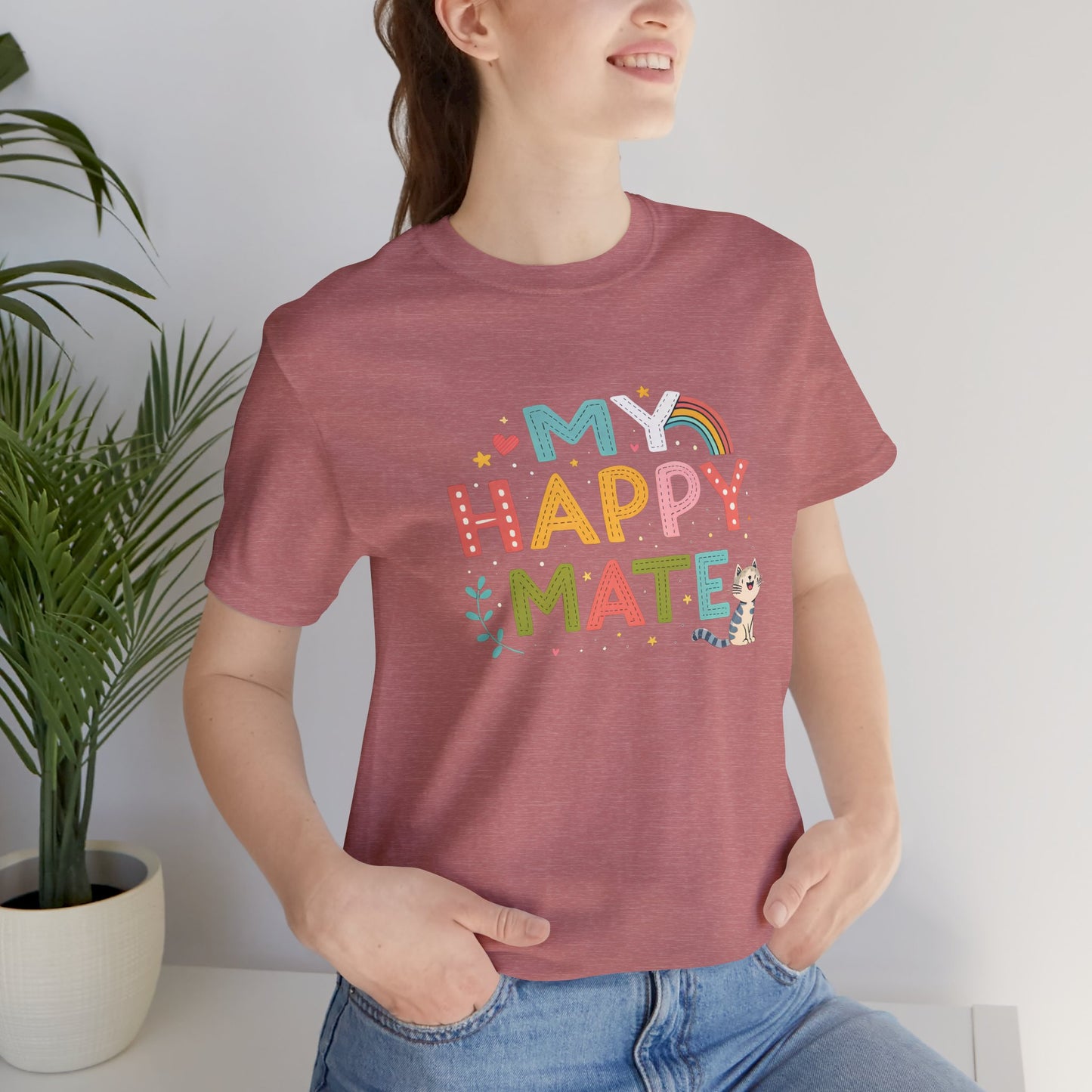 My Happy Mate Cat Graphic T-Shirt - furevermama