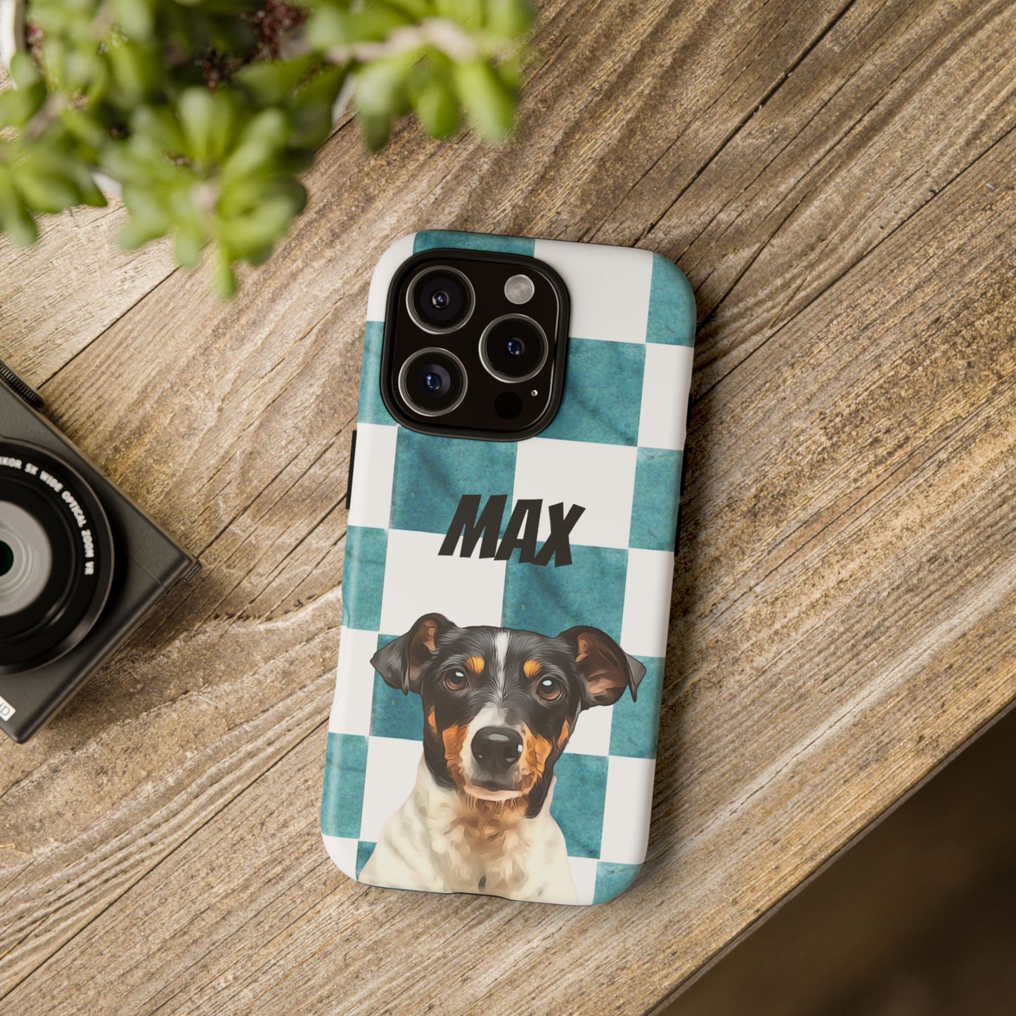 Custom Pet Portrait Phone Case, Checker Edition - furevermama