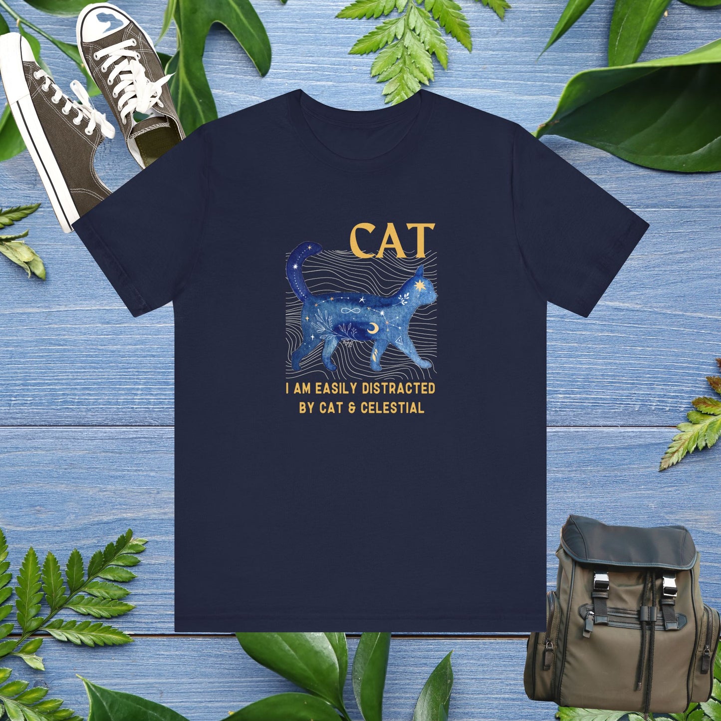 Cat and Celestial T-Shirt - furevermama