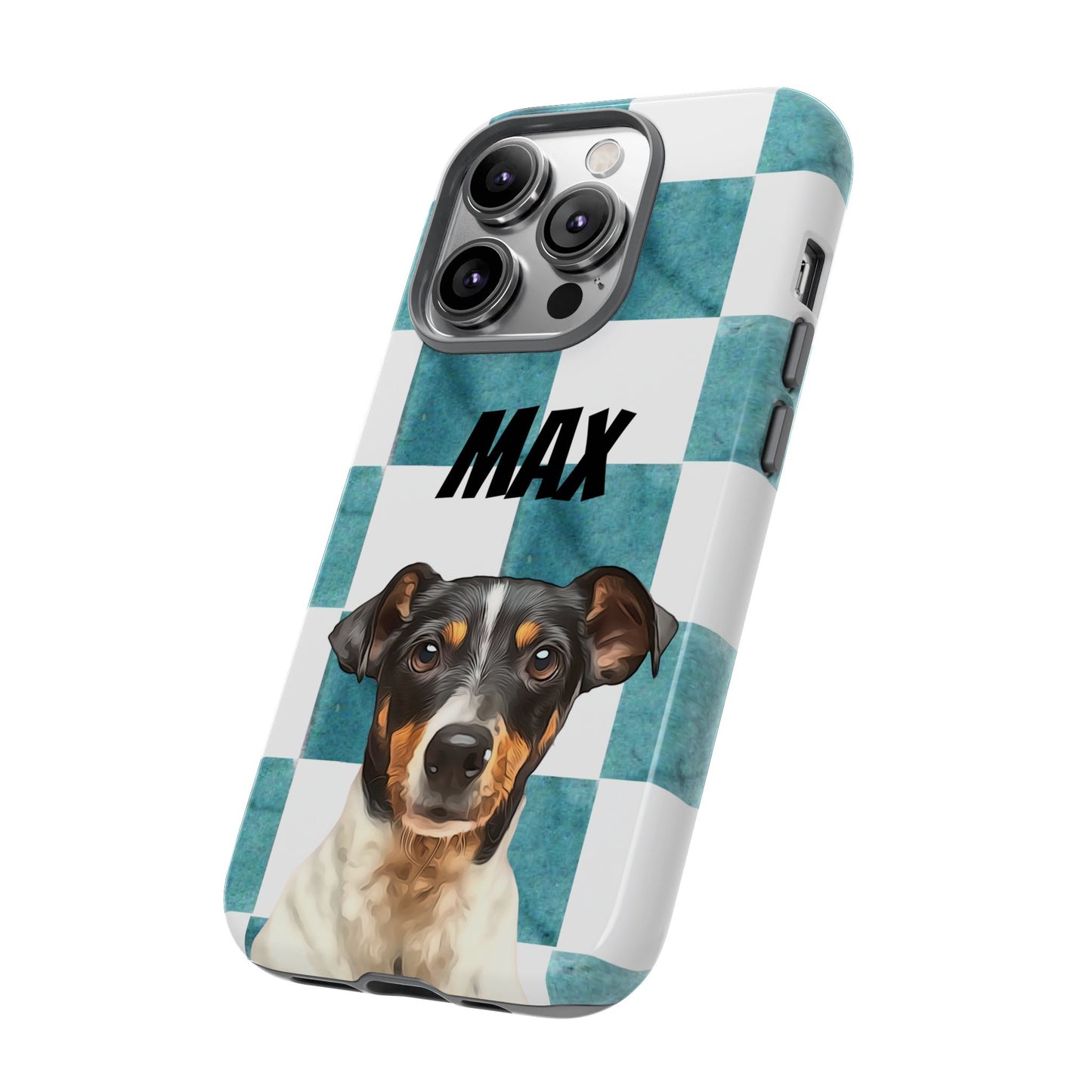 Custom Pet Portrait Phone Case, Checker Edition - furevermama