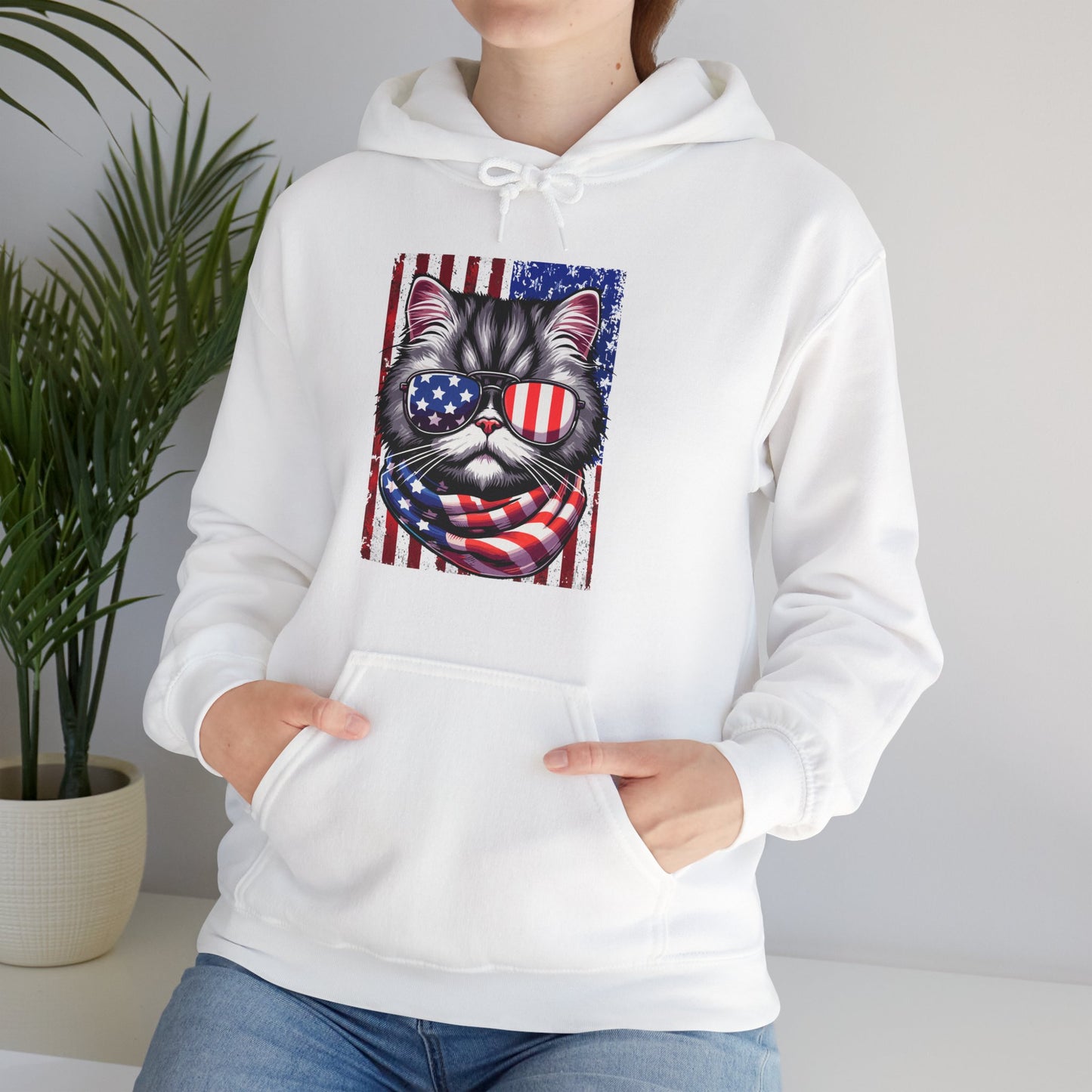 Patriotic Cat Hoodie - furevermama