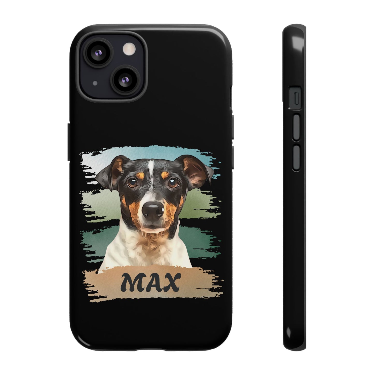 Custom Pet Portrait Phone Case, Green Brush Edition - furevermama
