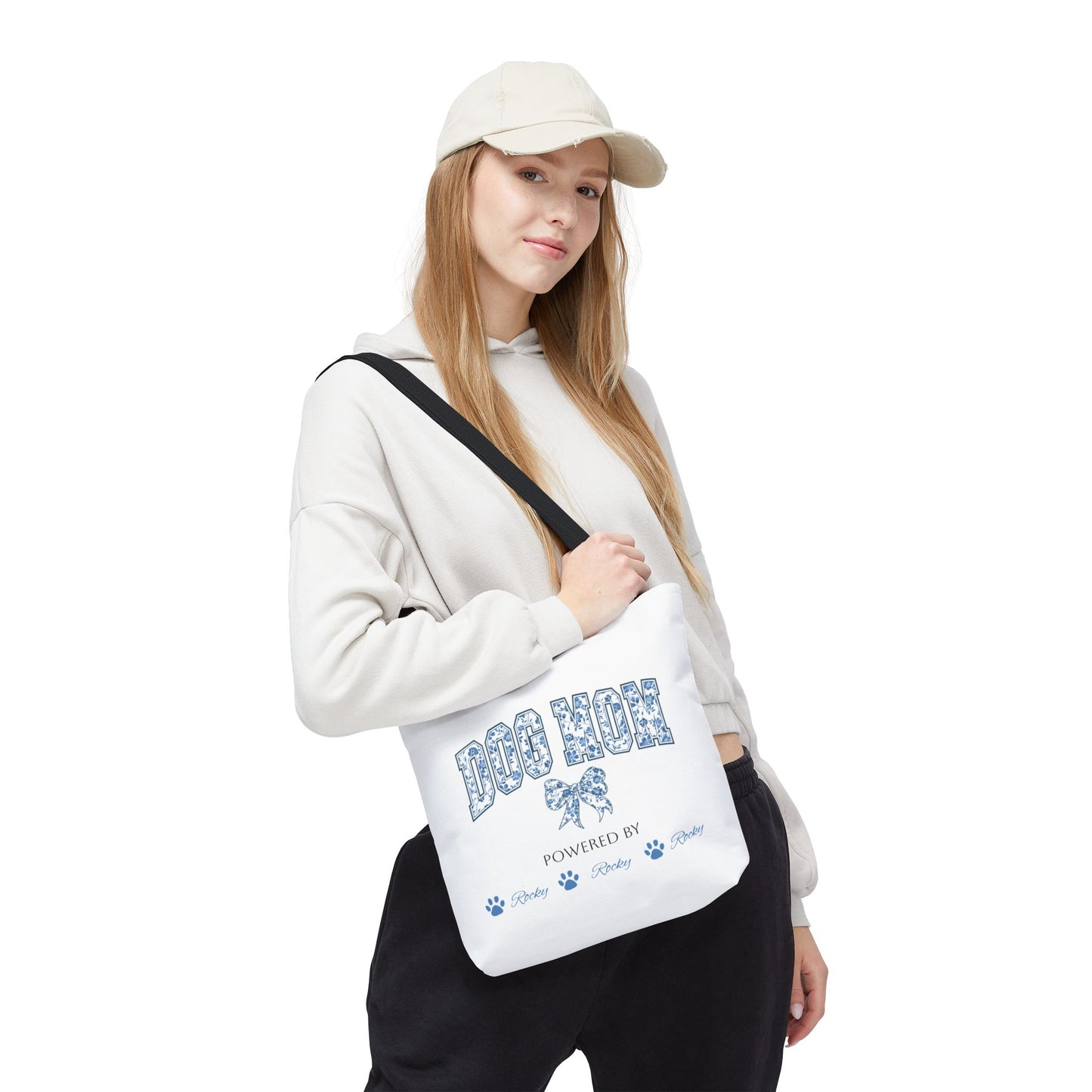 Personalised Dog Mom Powered by Dogs Tote Bag (Max 6 Dog Names) - furevermama