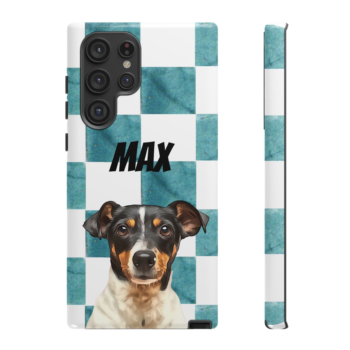 Custom Pet Portrait Phone Case, Checker Edition - furevermama