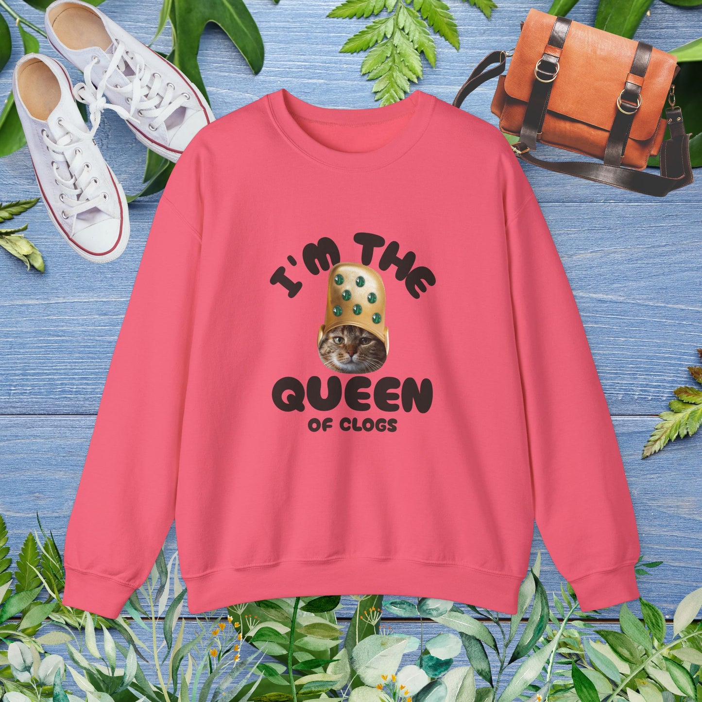 Queen of Clogs Crewneck Sweatshirt - furevermama