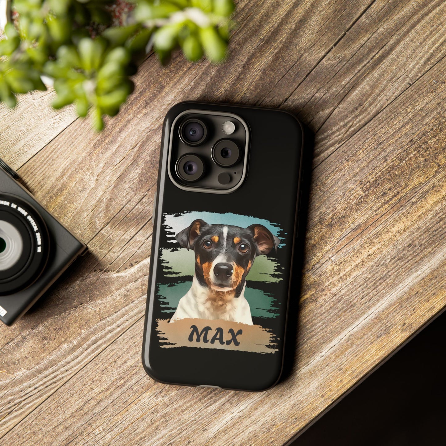 Custom Pet Portrait Phone Case, Green Brush Edition - furevermama