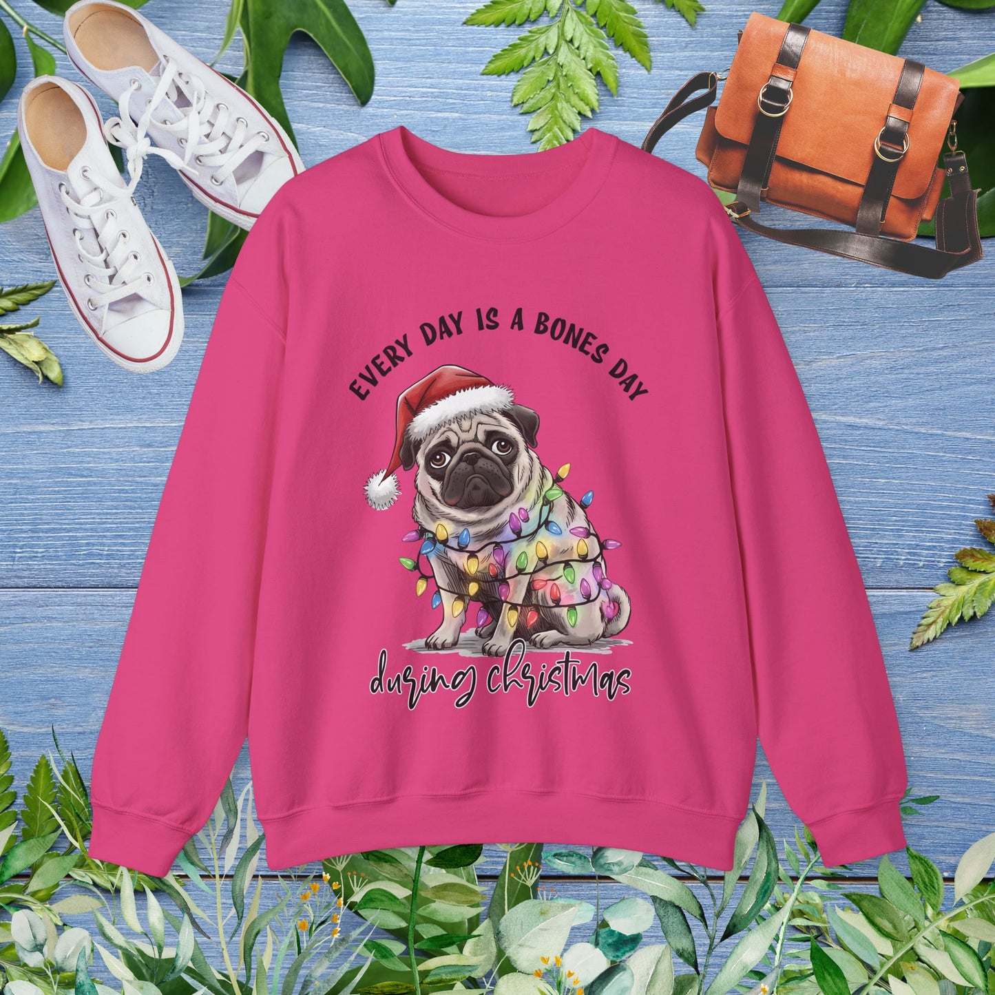 Everyday Is Bones Day During Christmas, Bulldog Unisex Sweatshirt - furevermama