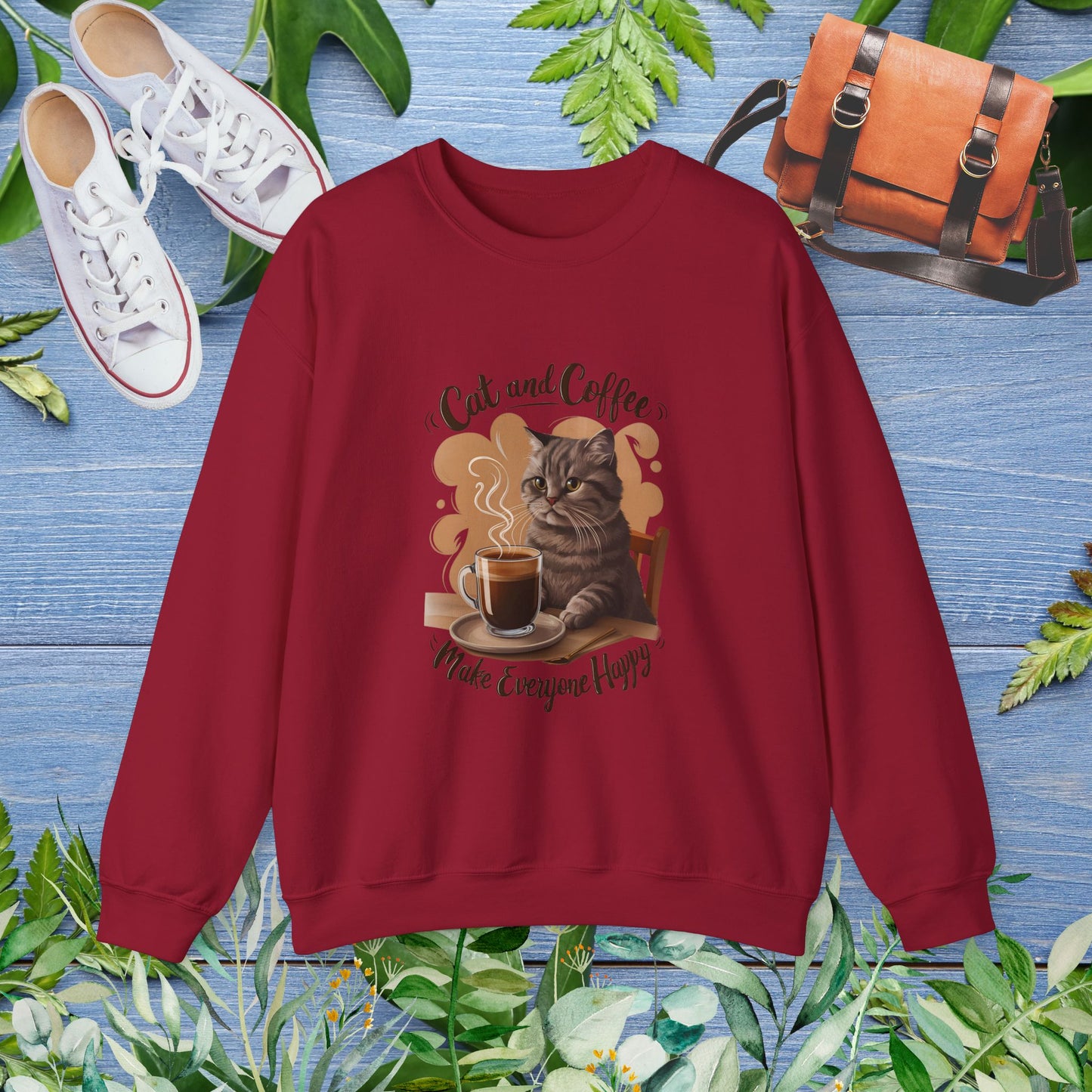 Cat and Coffee Sweatshirt - furevermama
