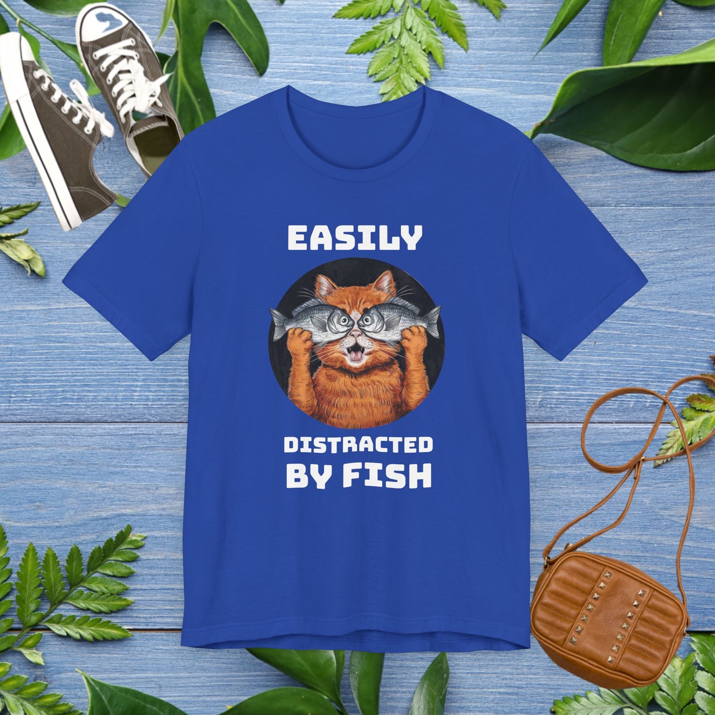 Easily Distracted by Fish, Cat T-Shirt - furevermama