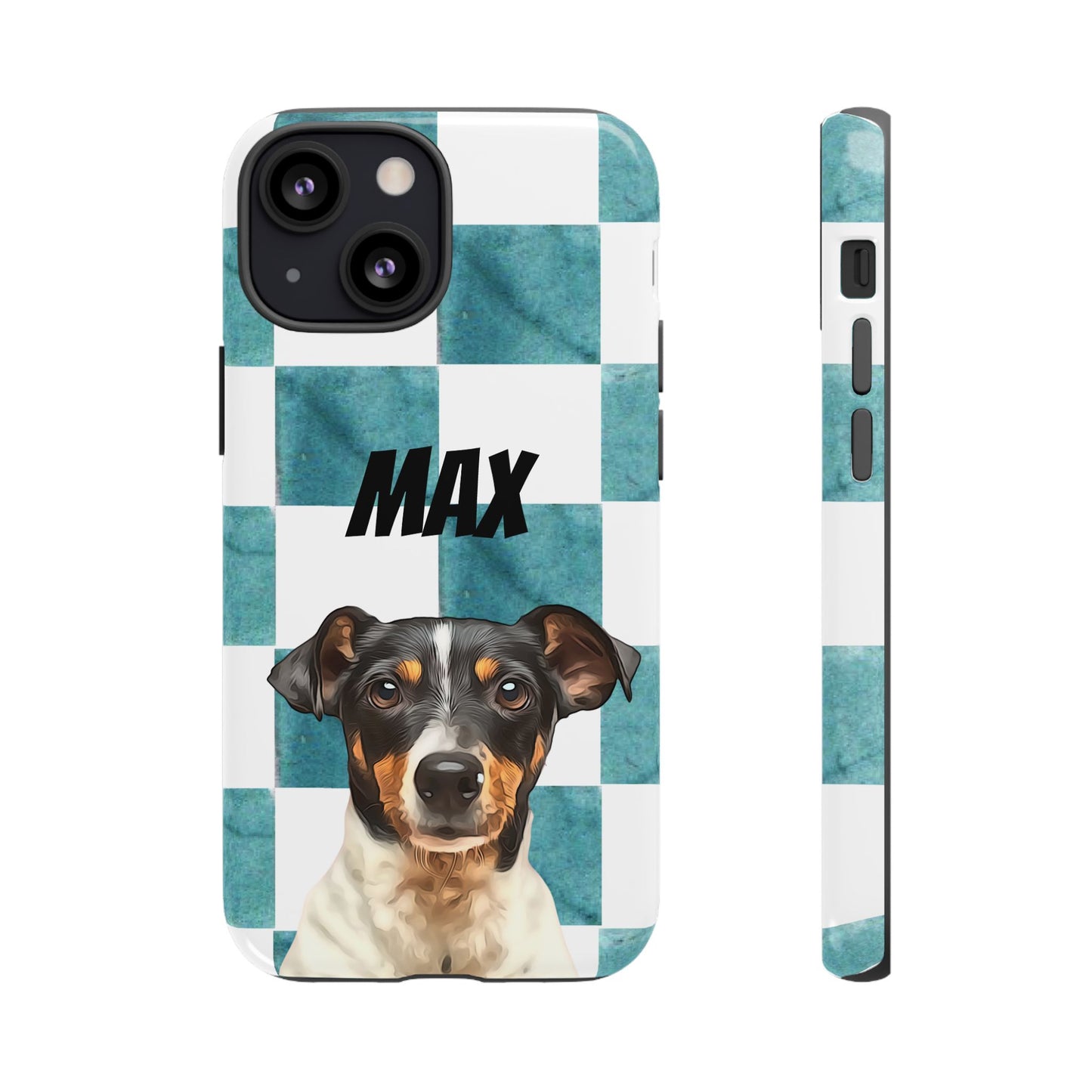 Custom Pet Portrait Phone Case, Checker Edition - furevermama