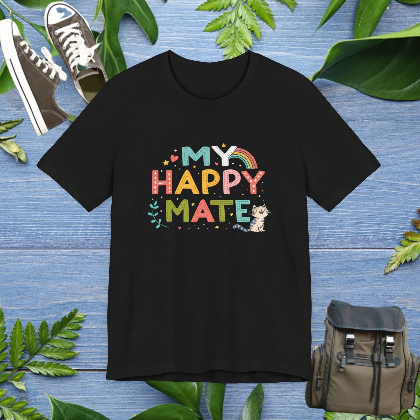 My Happy Mate Cat Graphic T-Shirt - furevermama