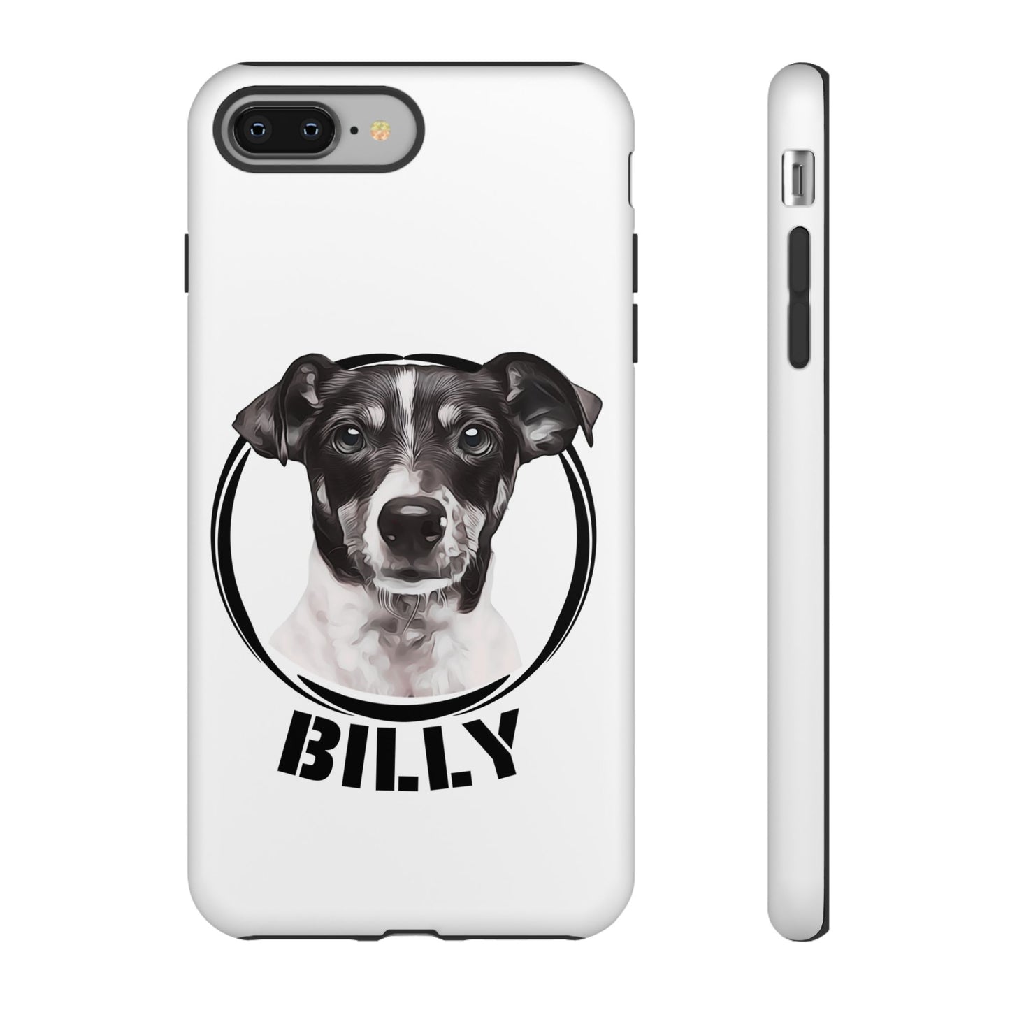 Custom Pet Portrait Phone Case, Black and White - furevermama
