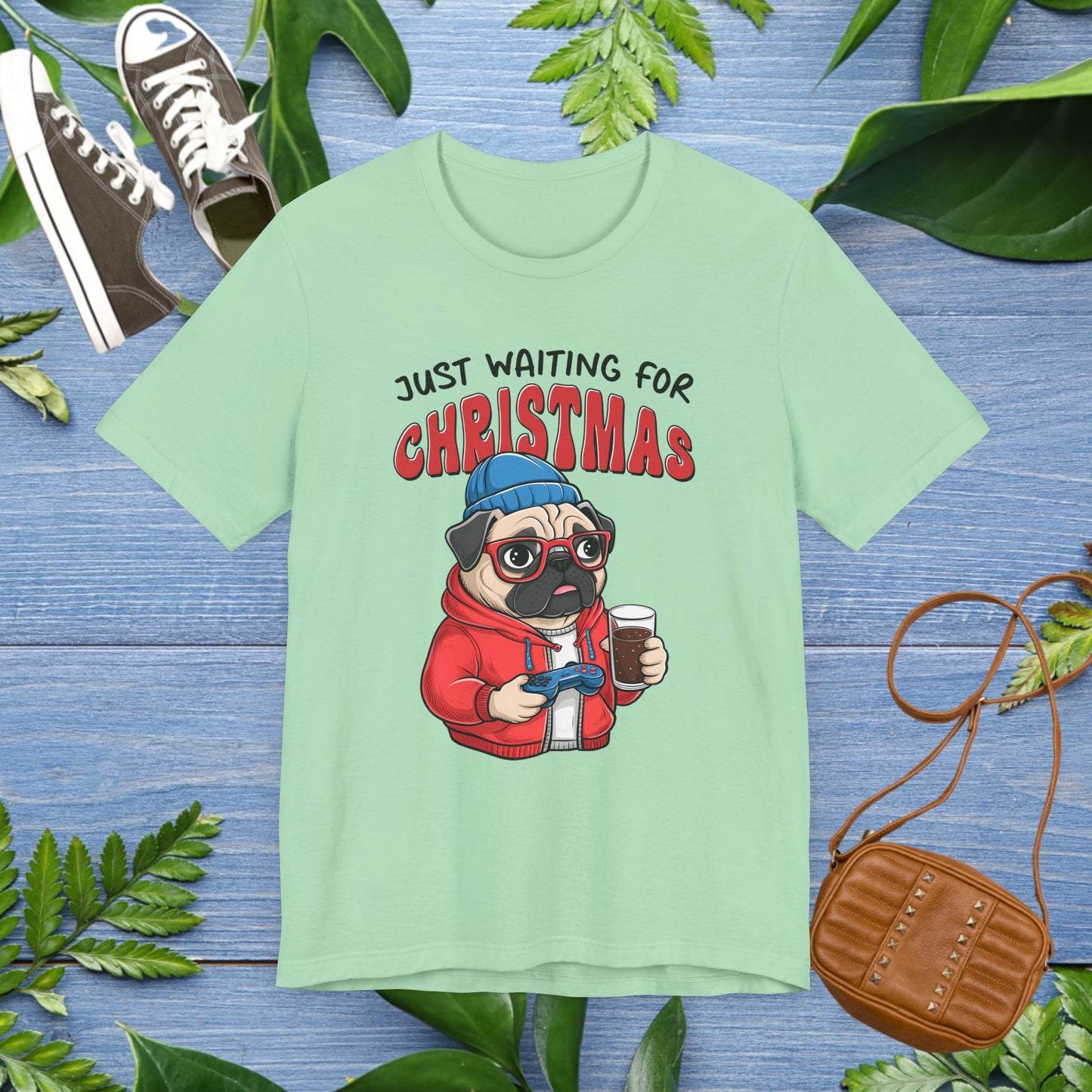 Just Waiting For Christmas, Bulldog Jersey Tee - furevermama