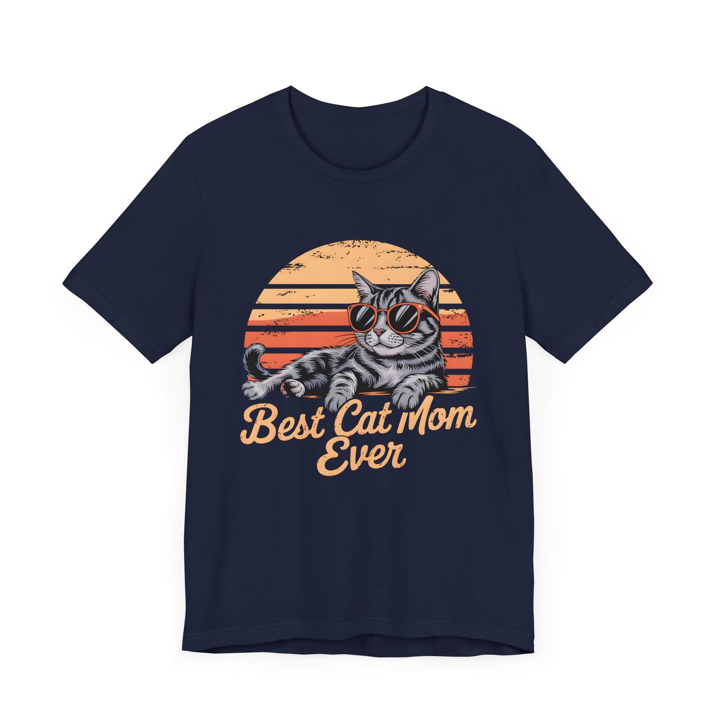 Best Cat Mom Ever Unisex Jersey Tee - Cute Cat Graphic T-Shirt