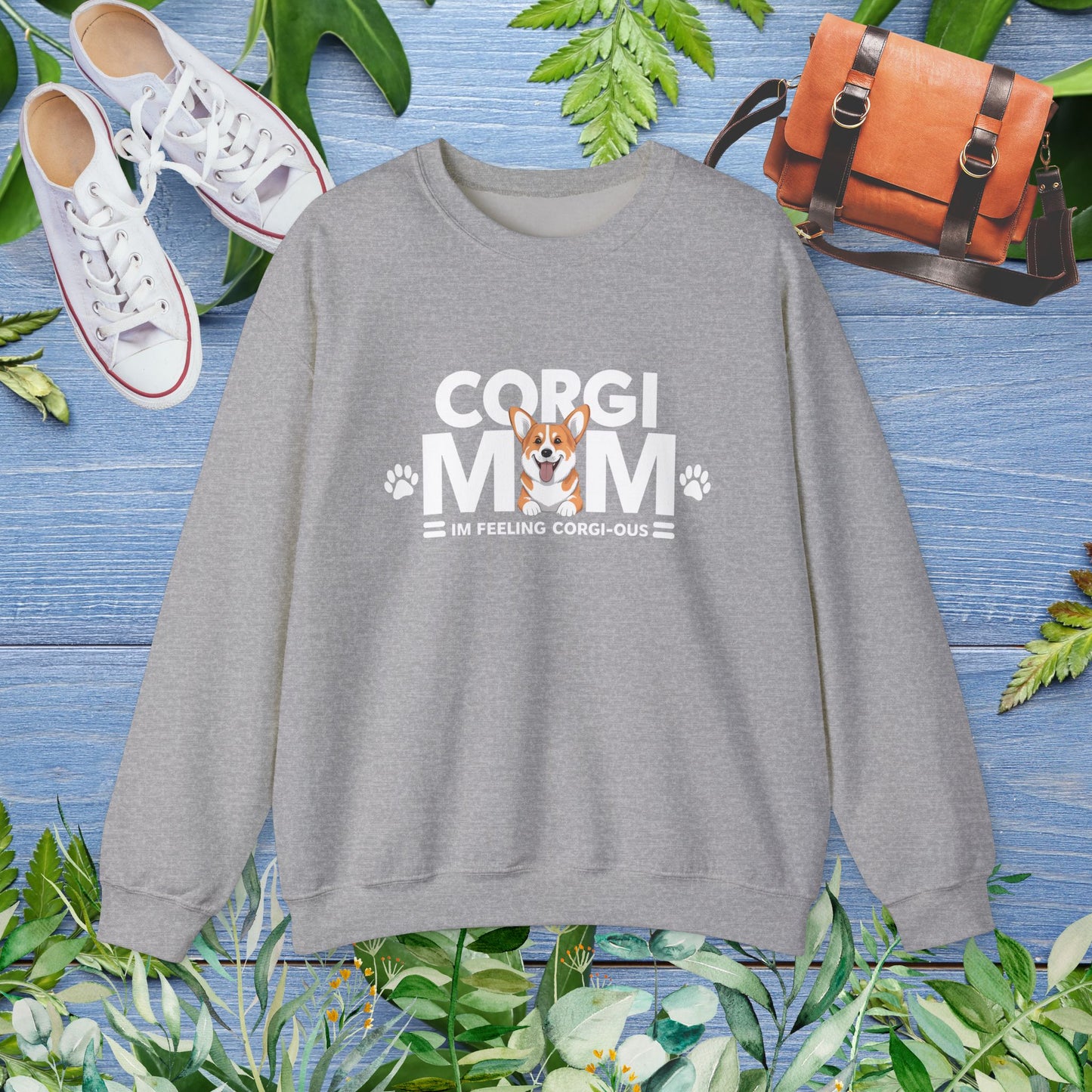Corgi Mom , I am Feeling Corgious Crewneck Sweatshirt - furevermama