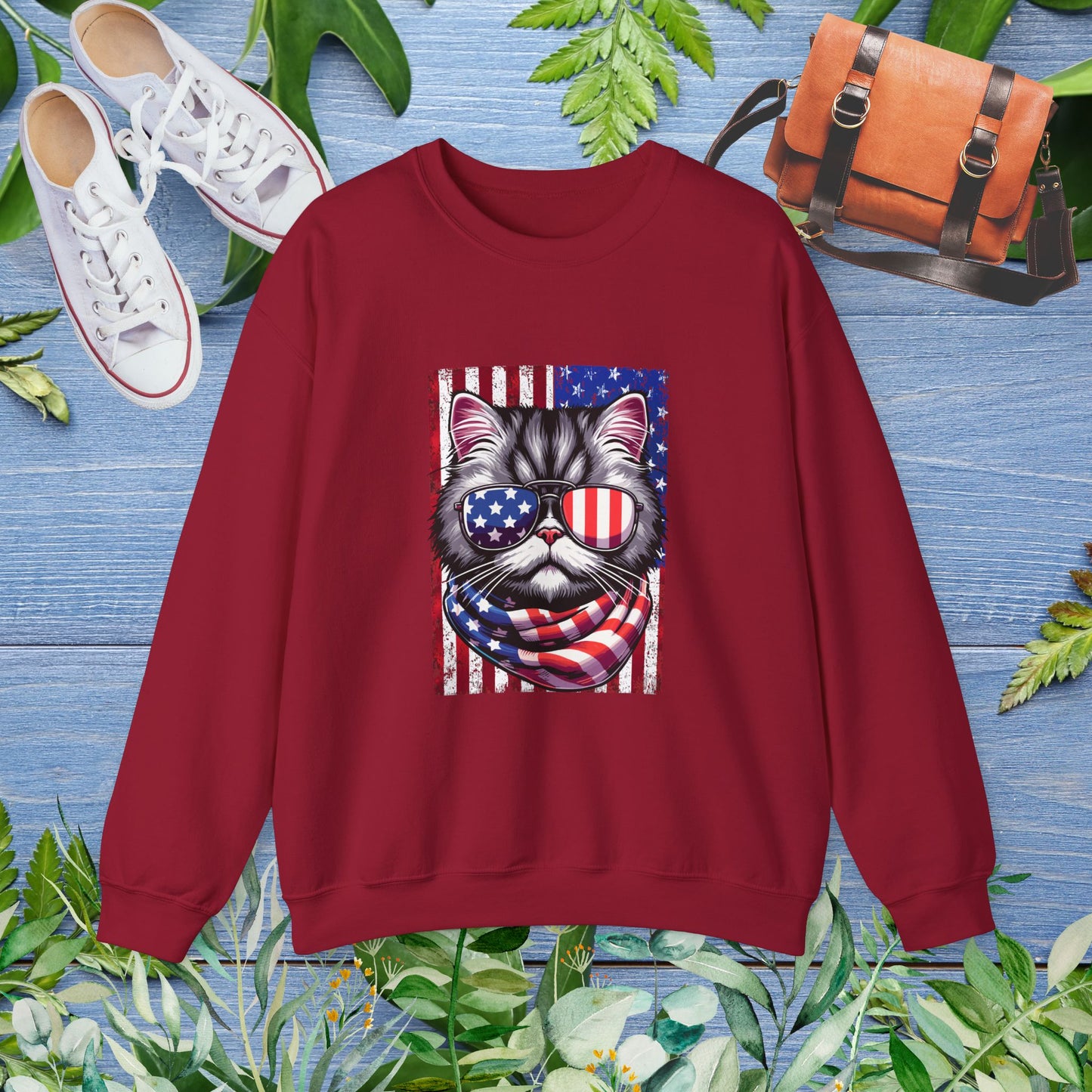 Patriotic Cat Unisex Sweatshirt - furevermama