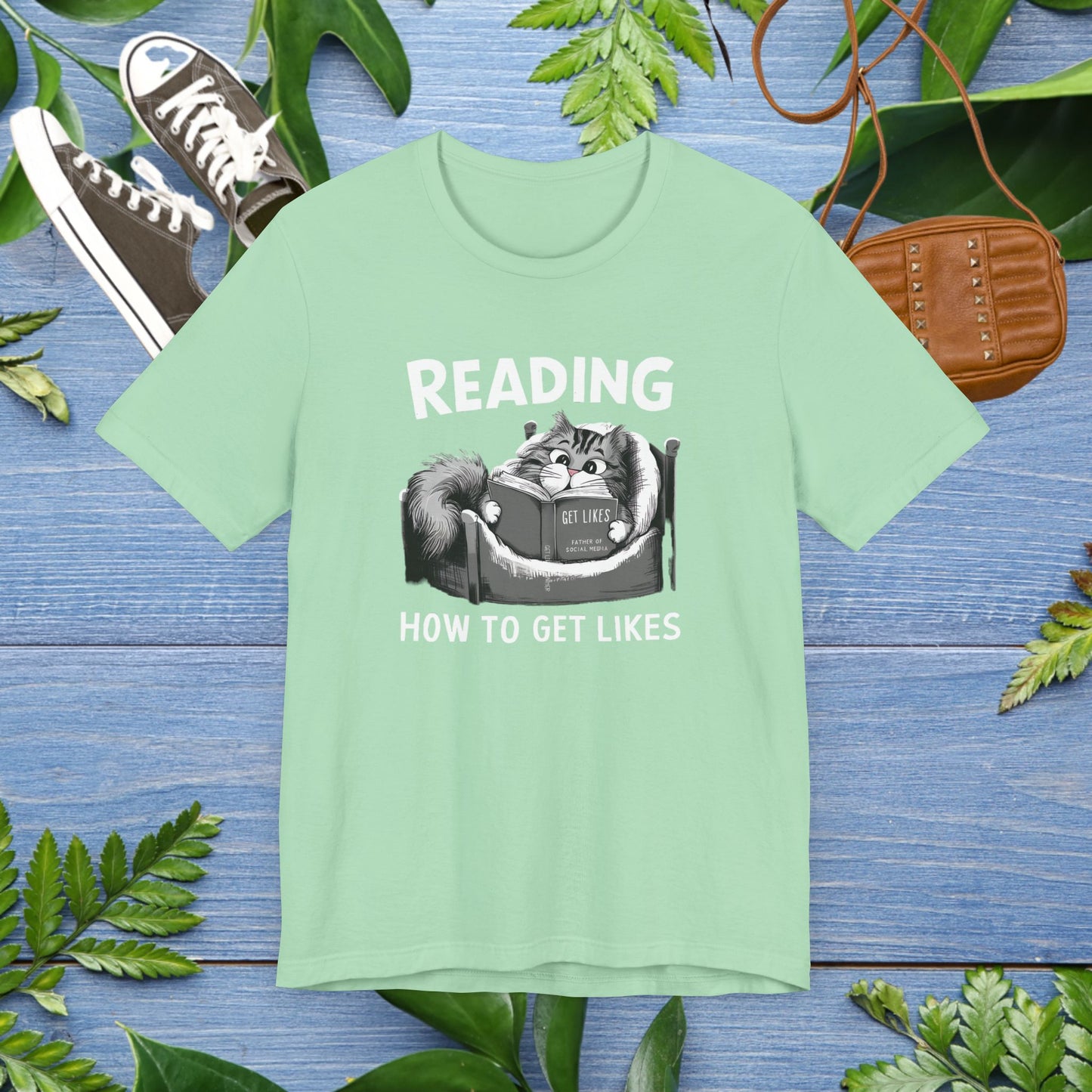Cat Reading How To Get Likes Unisex Jersey Short Sleeve Tee - furevermama
