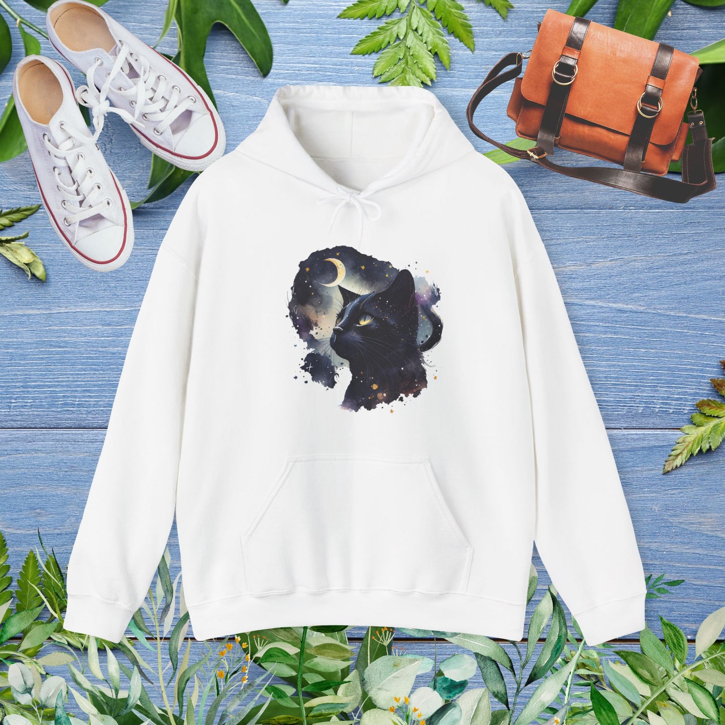 Moon Night Cat Unisex Hoodie - furevermama